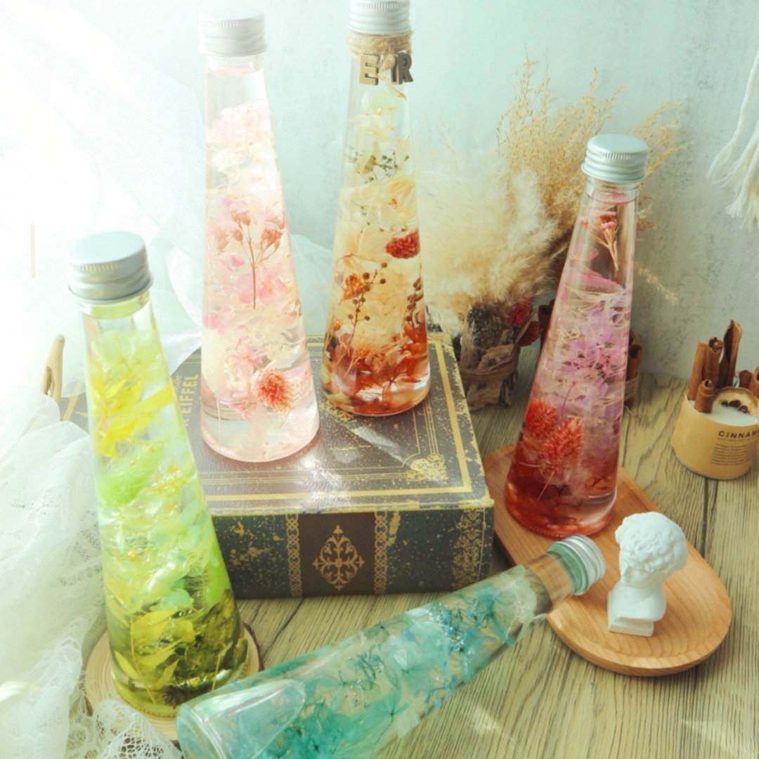 【情侣DIY祝愿瓶】荔枝角疗愈小物浮游花工作坊 1小时  2人成班 - 植栽 - 植物．花 