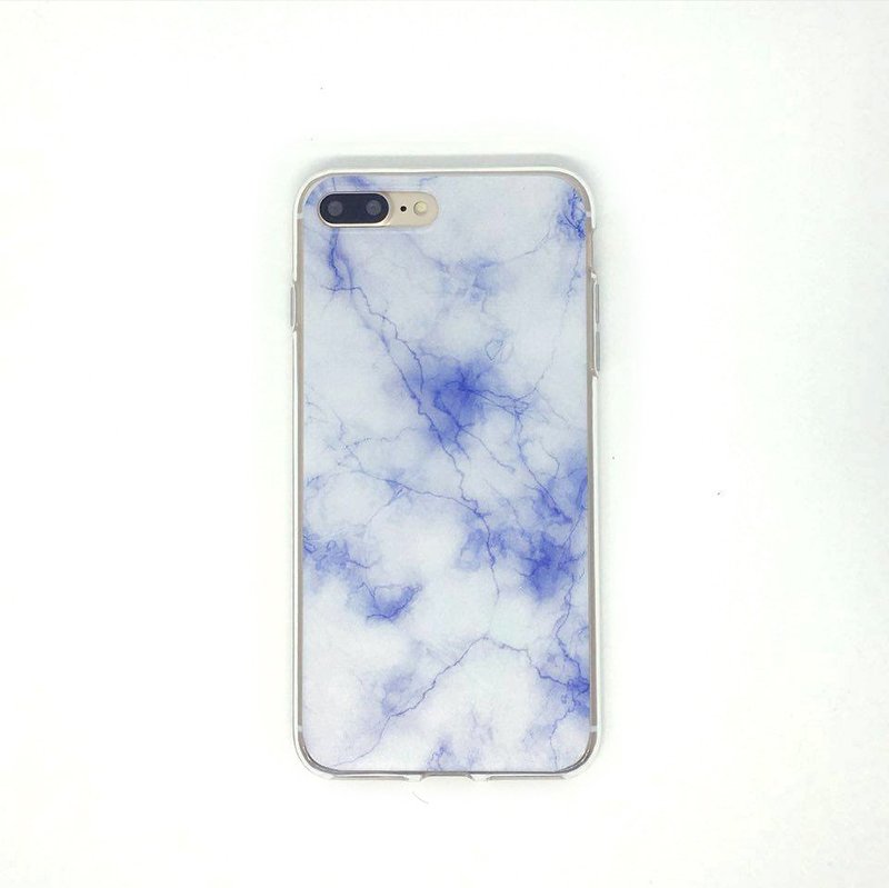 蓝白大理石纹手机壳 - ST05 (可定制化加名字 及 背景图下载) - 其他 - 塑料 