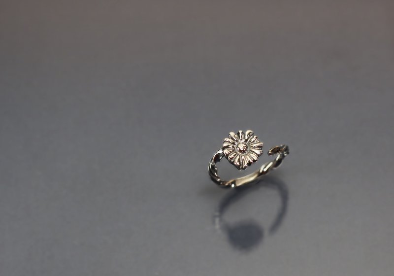 花系列-太阳花开口925银戒 - 戒指 - 纯银 黄色