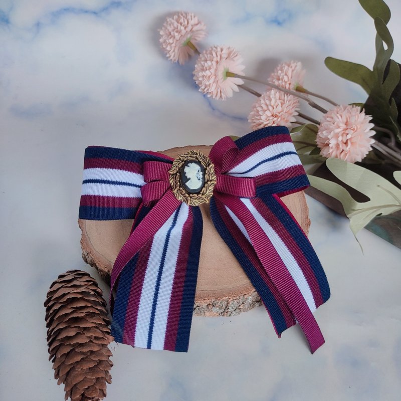 学院风系列弹簧夹 - 发饰 - 其他材质 蓝色