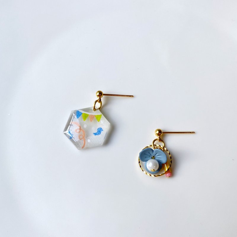 园游会夹式/针式耳环 - 耳环/耳夹 - 树脂 