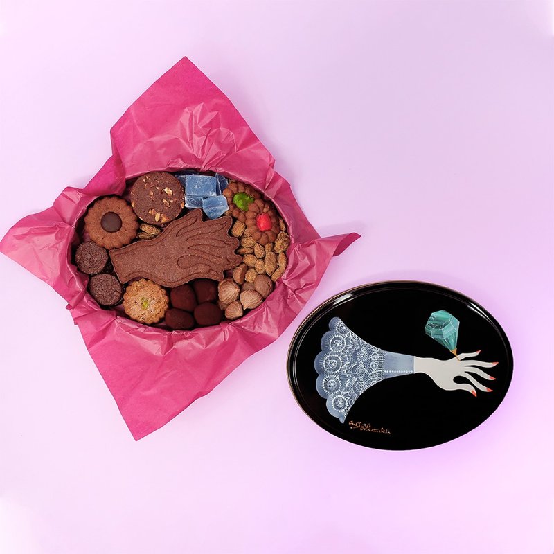 太阳的 Kankan/黑蛋糕 太阳之塔原创饼干罐 - 手工饼干 - 新鲜食材 黑色