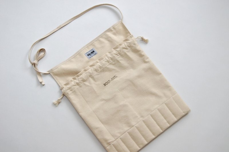 Shoulder bag BRUSH - 手提包/手提袋 - 棉．麻 白色