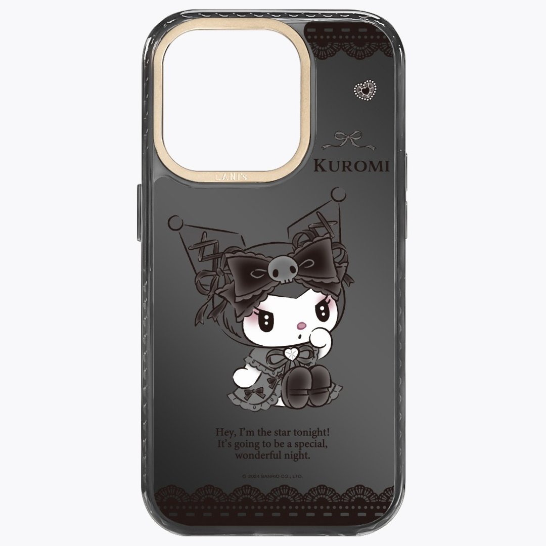 酷洛米 镜面蕾丝 磁吸版黑框 iPhone 16 15 14 13 Pro Max 防摔壳 - 手机壳/手机套 - 环保材料 黑色