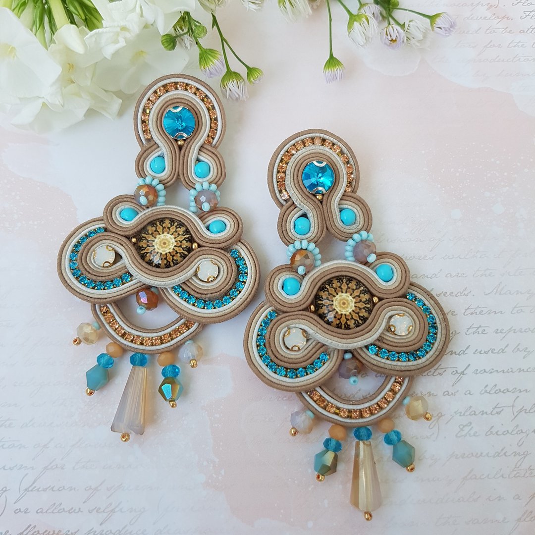 TUTORIAL Soutache Earrings Digital product PDF Jewelry instructions - 线上课程/教学影片 - 其他材质 
