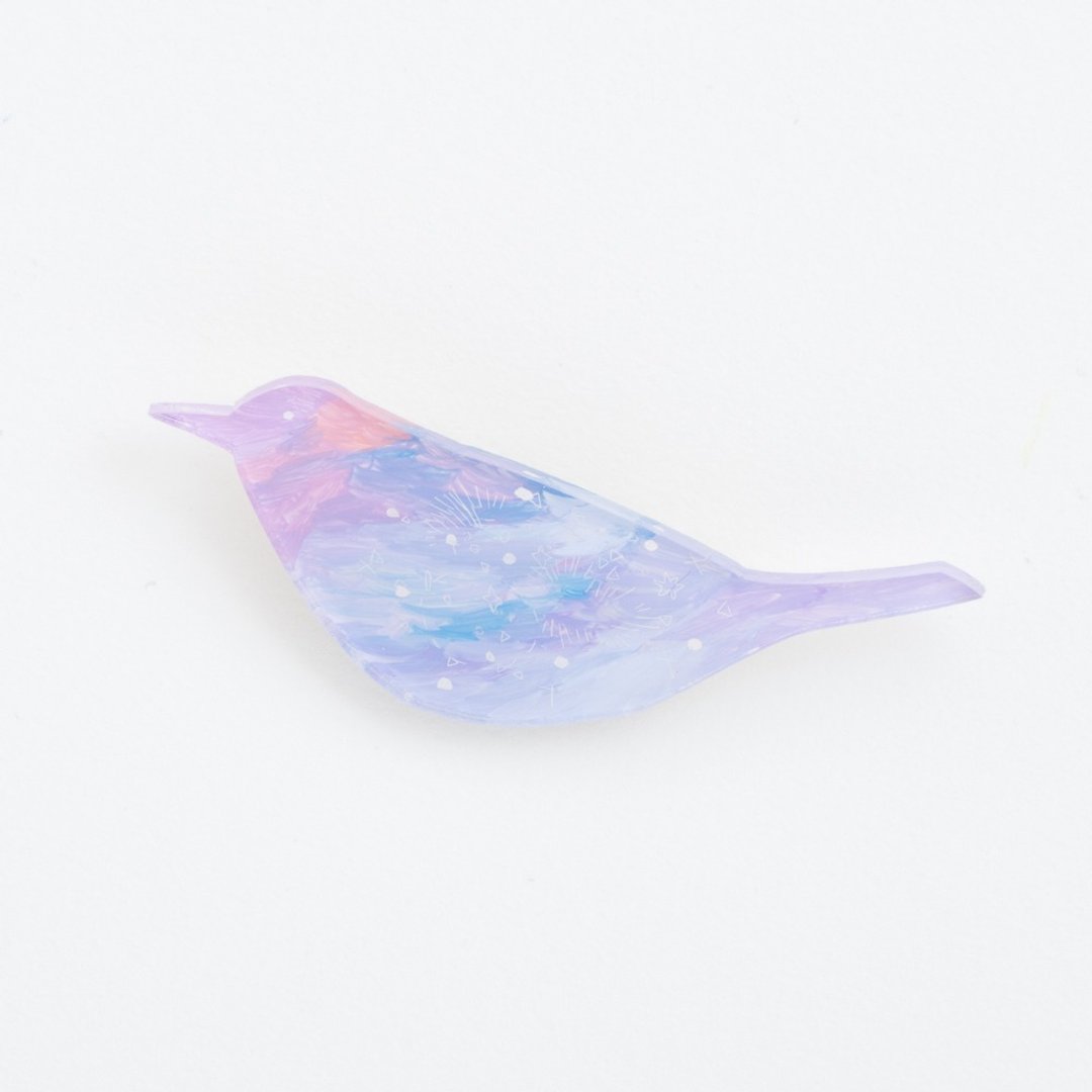 Picture of brooch [bird] - 胸针 - 压克力 紫色
