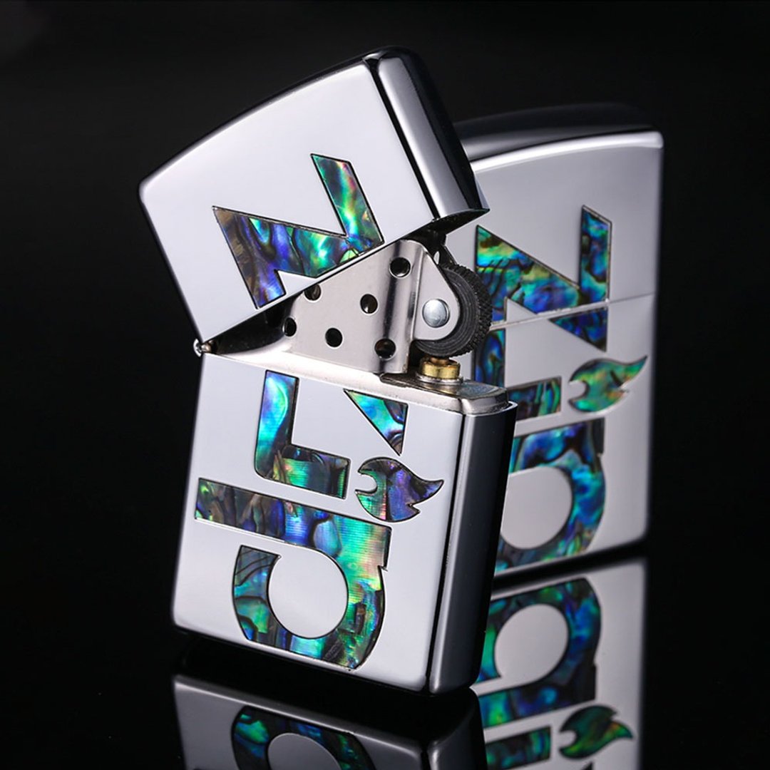 【ZIPPO官方旗舰店】经典标志-七彩贝壳防风打火机 - 其他 - 铜/黄铜 银色