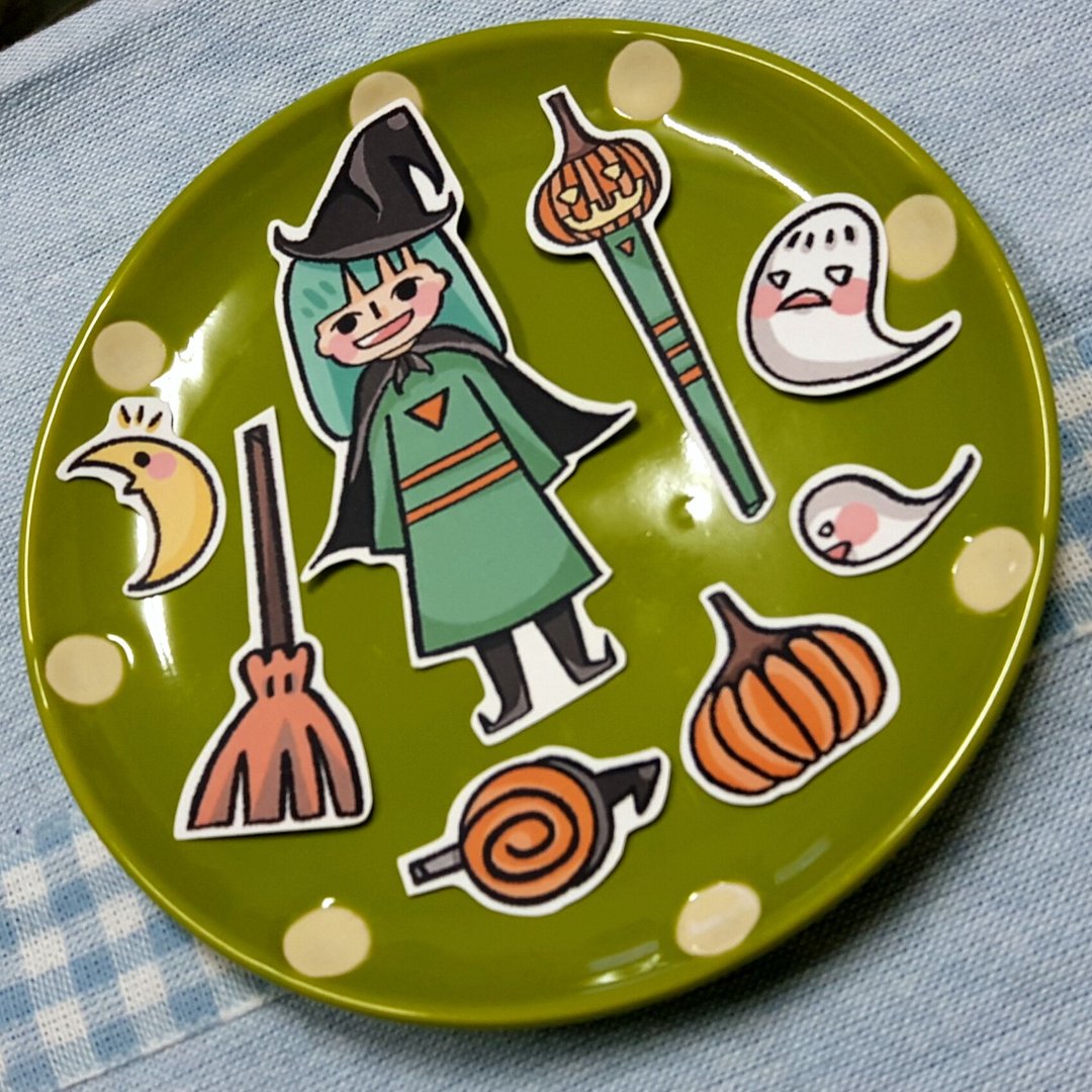 / Happy Halloween！万圣也快乐！ / 雾面大贴纸组 - 贴纸 - 防水材质 