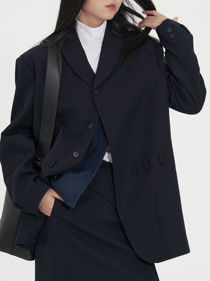 innocence 童真寬鬆復古条纹西装 - 女装上衣 - 羊毛 