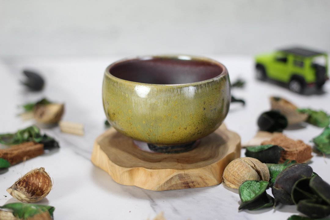 【沐春生活】110ml 柴烧 铁釉 手拉坯茶杯 莺歌名家叶敏祥作 - 茶具/茶杯 - 瓷 