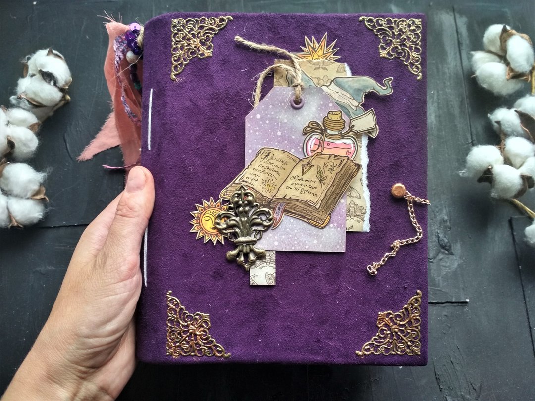 炼金术杂志风手帐 精灵笔记 魔法书 厚紫色 - 笔记本/手帐 - 纸 紫色