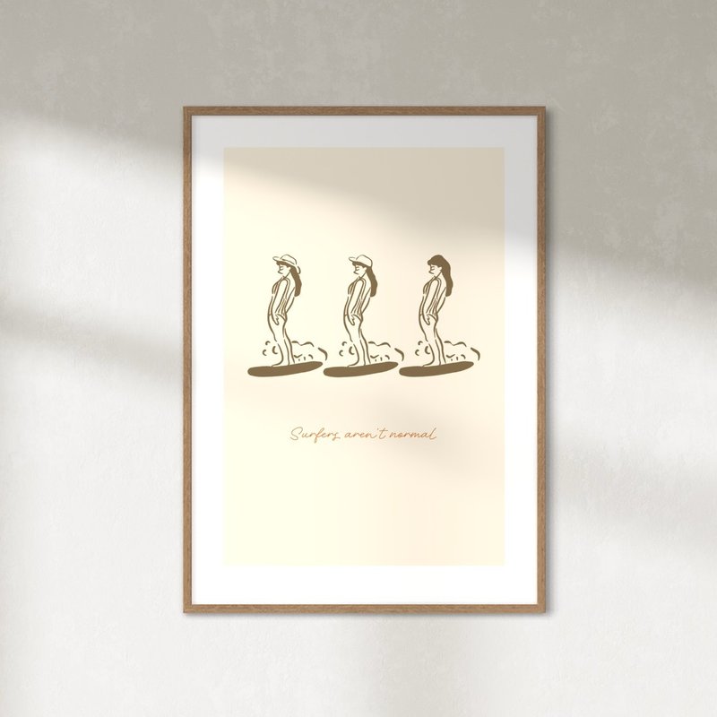 Surfers aren't normal 印刷画作 墙壁装饰 - 海报/装饰画/版画 - 纸 白色