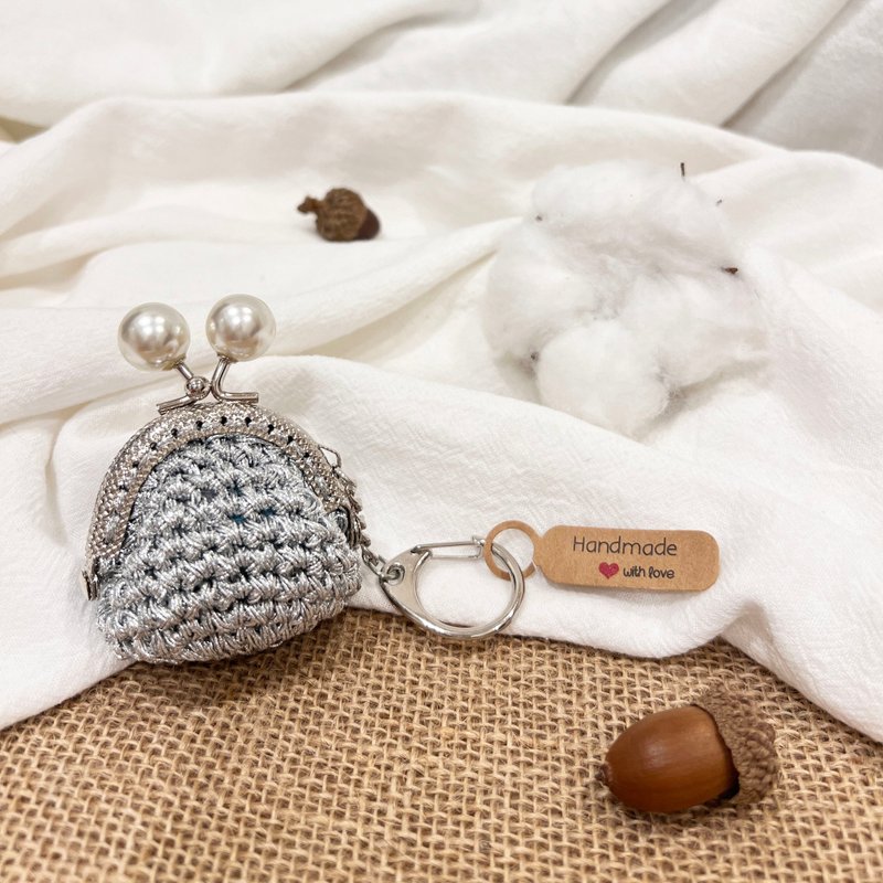 【迷你口金包】闪银 包包吊饰 - 钥匙链/钥匙包 - 其他材质 