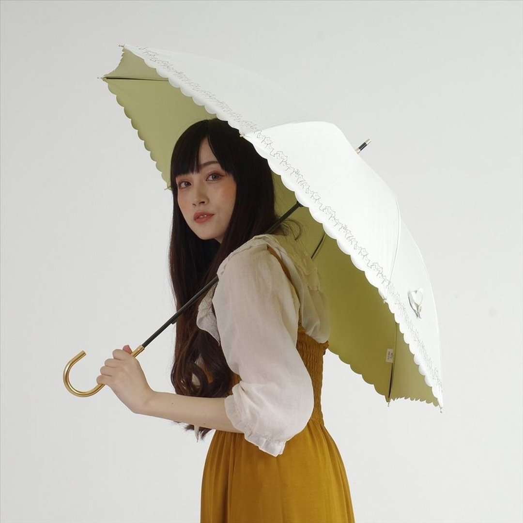 Nifty Colors - 日本遮光花边可爱小猫长伞 - 雨伞/雨衣 - 防水材质 白色