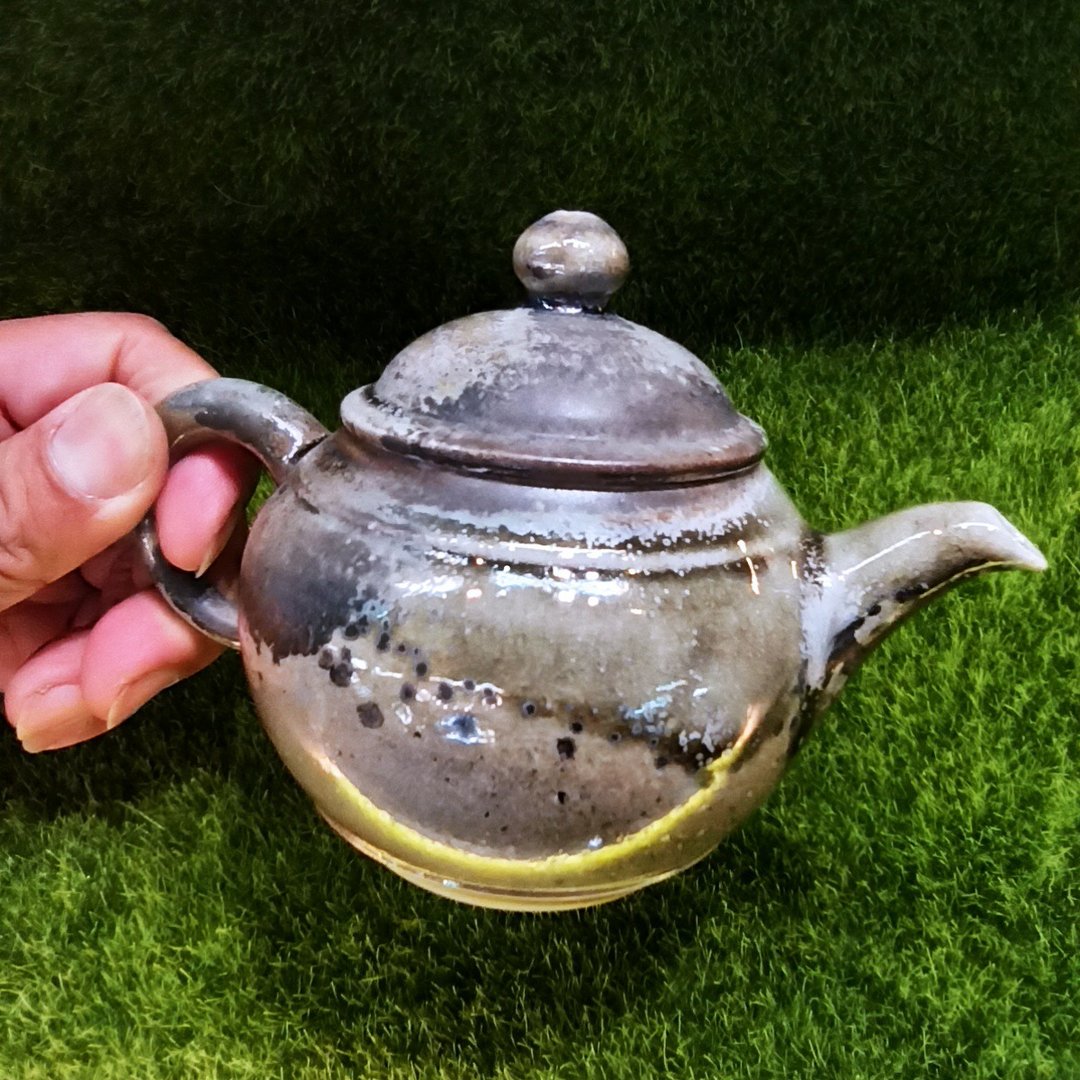 茶壶柴烧手拉胚炫亨烧 - 茶具/茶杯 - 陶 卡其色