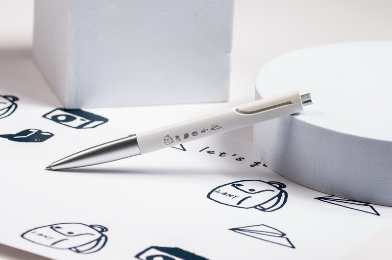 LAMY 原子笔 / noto 系列 - let's go 限量版 - 银白 - 圆珠笔/中性笔 - 塑料 白色