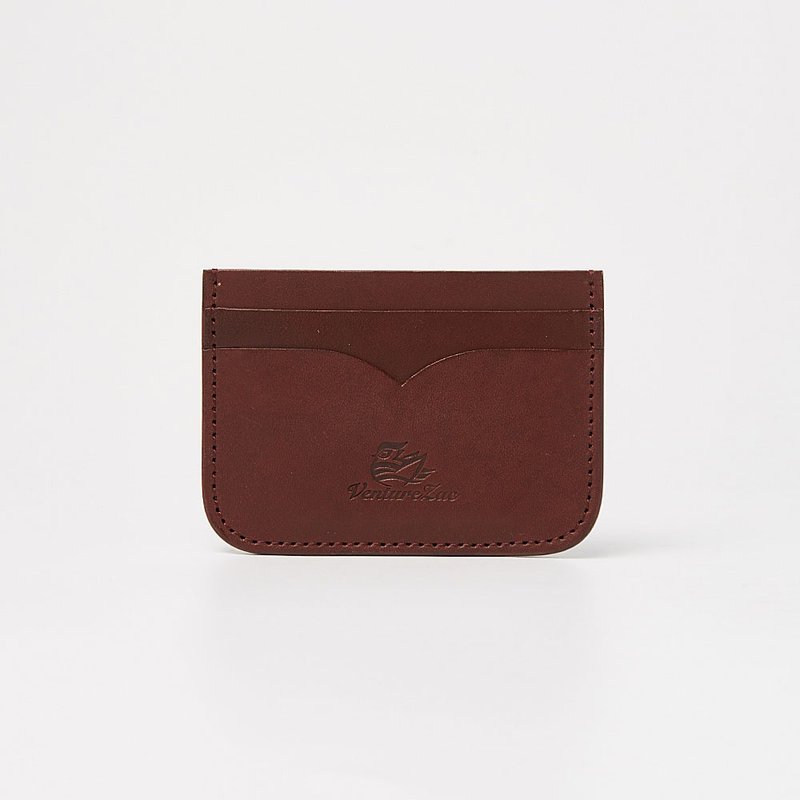 票卡夹 Card Holder / 巧克力 Chocolate / 免费刻字 - 证件套/卡套 - 真皮 咖啡色