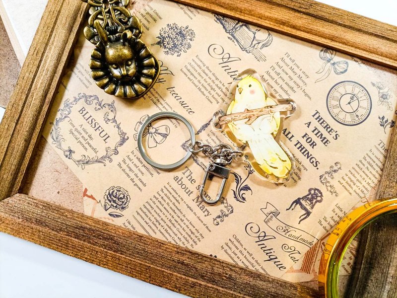 KR522可愛吊飾cute pendant_鸚鵡parrot.E/ 晶透吊飾_鑰匙圈 - 钥匙链/钥匙包 - 塑料 多色