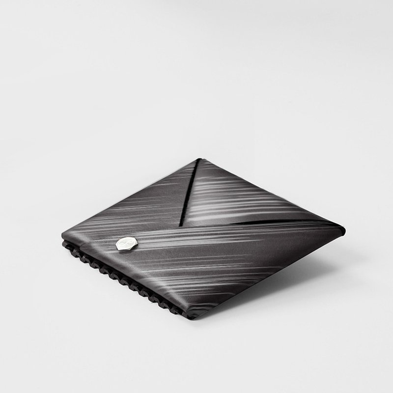 巧折短夹 手染银色_植鞣皮革卡片夹/零钱包【完成品】 - 皮夹/钱包 - 真皮 银色