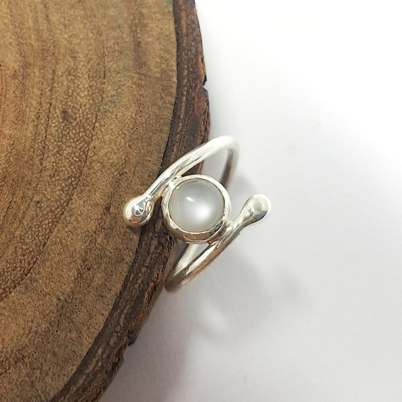 时晴金工  | 珠光闪烁的瞬间 | 银戒 - 戒指 - 纯银 银色