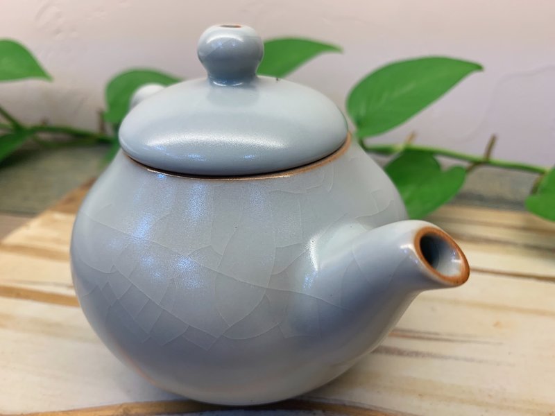 台湾汝窑大师林德丰 - 汝窑吉祥壶(现货+预购) - 茶具/茶杯 - 陶 蓝色