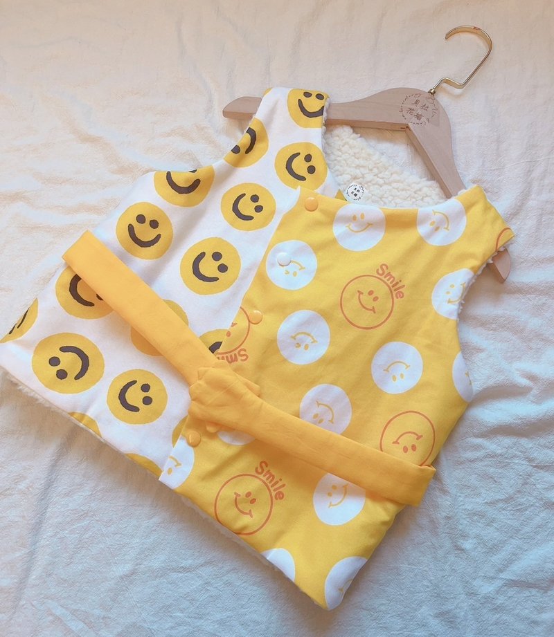 贝拉花绣 暖暖背心-婴幼儿儿童-70-120cm可定制-爱的抱抱 - 童装上衣 - 棉．麻 黄色