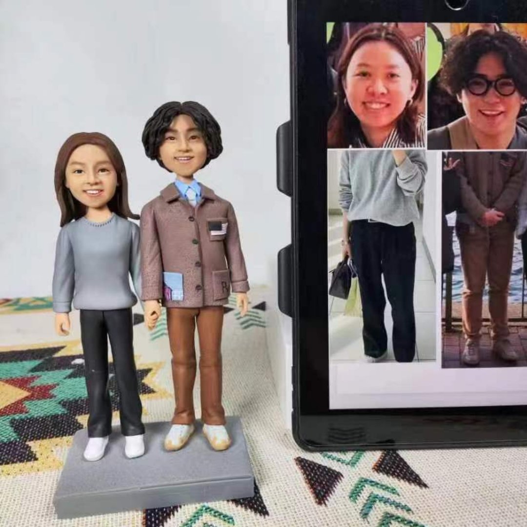 客制化人物公仔 结婚 周年纪念 礼物 订制 3D人偶 人像画 似颜绘 - 玩偶/公仔 - 粘土 多色
