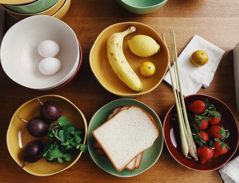 KOGA 许家陶器品 陶质六角大碗 (丹青) - 碗 - 陶 绿色