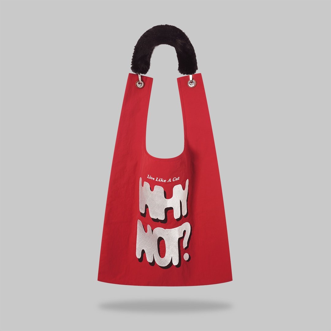 WHY NOT? Toby Bag | 配可拆仿毛肩带 - 侧背包/斜挎包 - 尼龙 红色