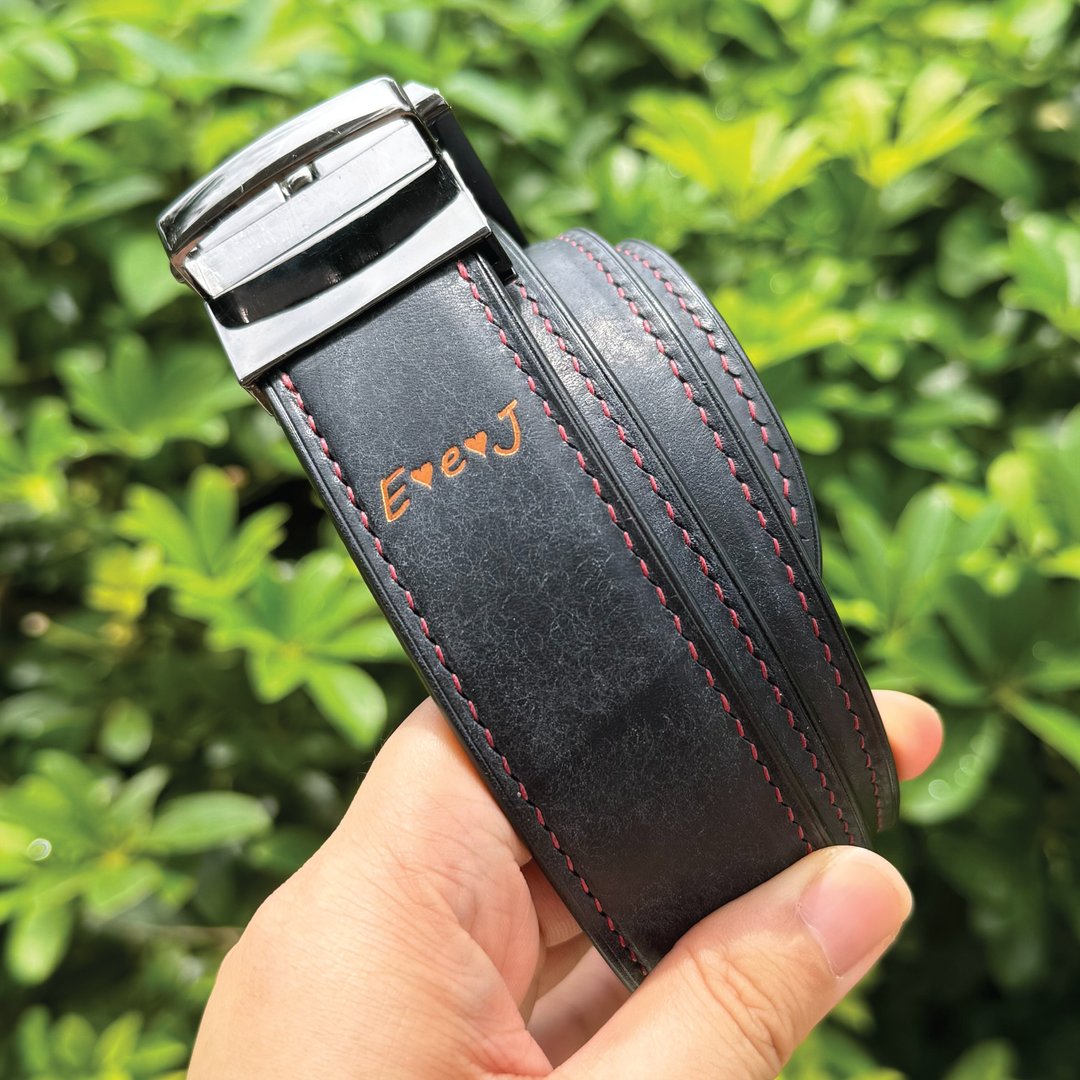 【双面皮带】深蓝色磨砂牛皮/皮带扣可旋转/休闲/商务 - 皮带/腰带 - 真皮 蓝色