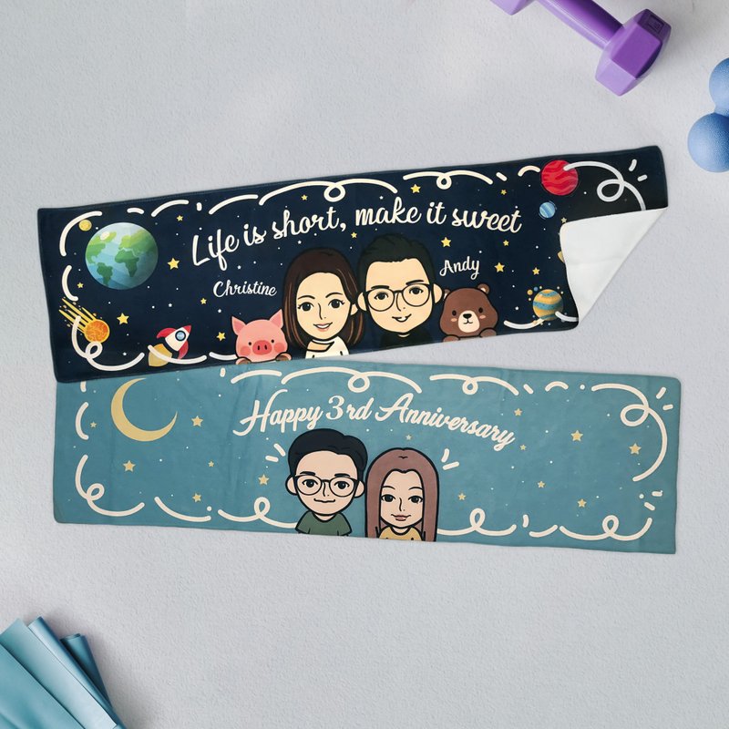 【客制】运动毛巾 / 似颜绘客制化 / 插画图案 - 运动/健身用品 - 其他材质 多色