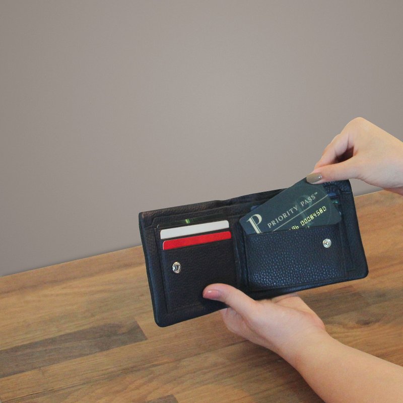Kite Wallet - 皮夹/钱包 - 真皮 黑色