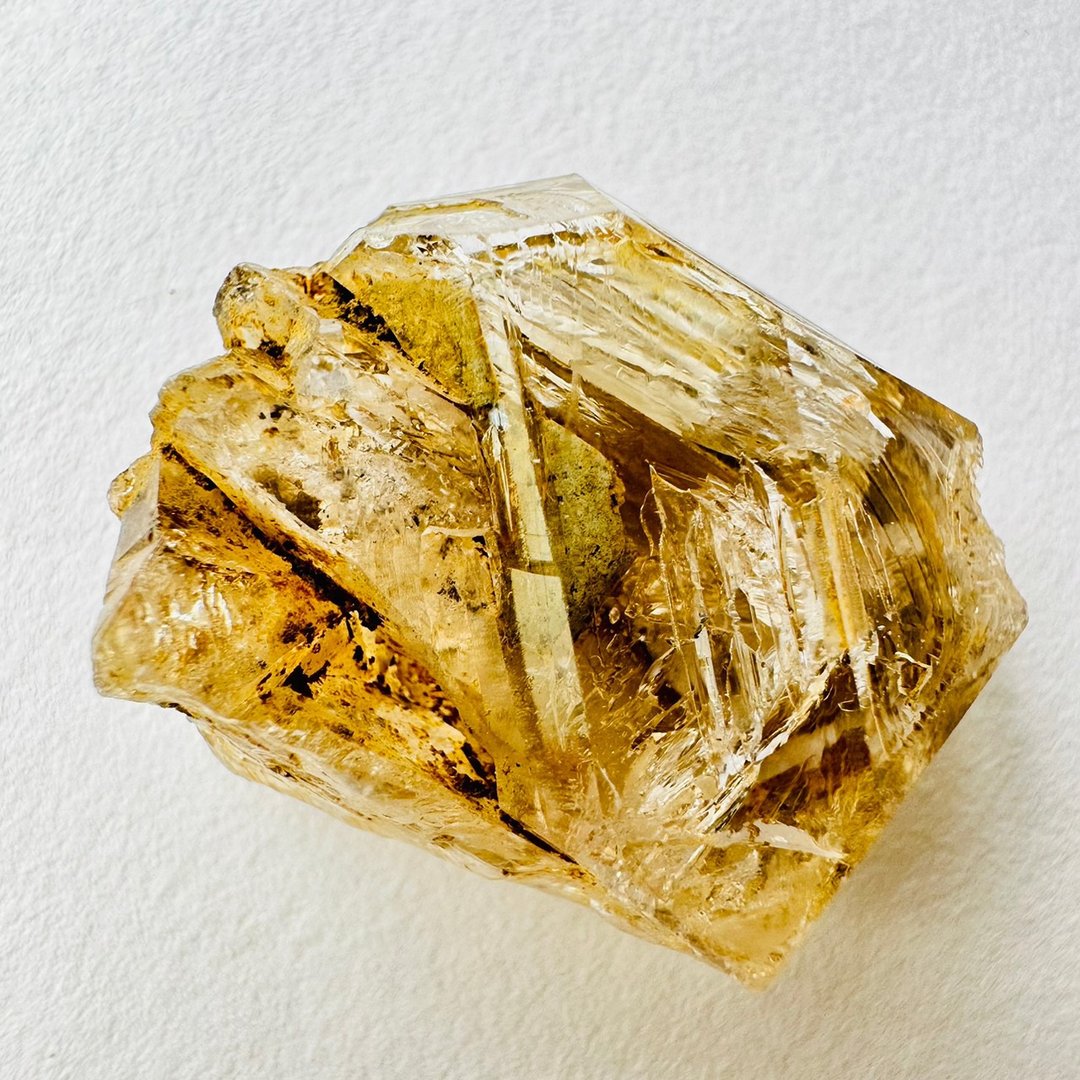 巴基斯坦黄泥骸骨水晶 银6 开窗骨干水晶 原石原矿标 磁场脉轮 - 摆饰 - 其他材质 金色
