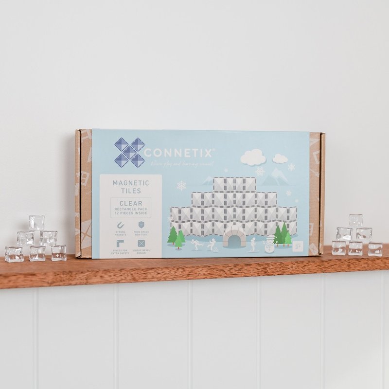 澳洲Connetix透明磁力积木-长方形补充组(12pc) - 玩具/玩偶 - 塑料 