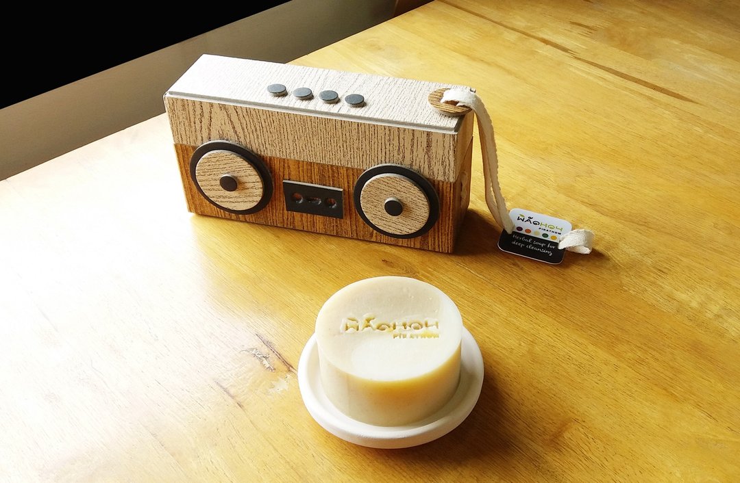 Gift set soap - Portable retro radio - Brown+Wood 5 - 肥皂/手工皂 - 纸 