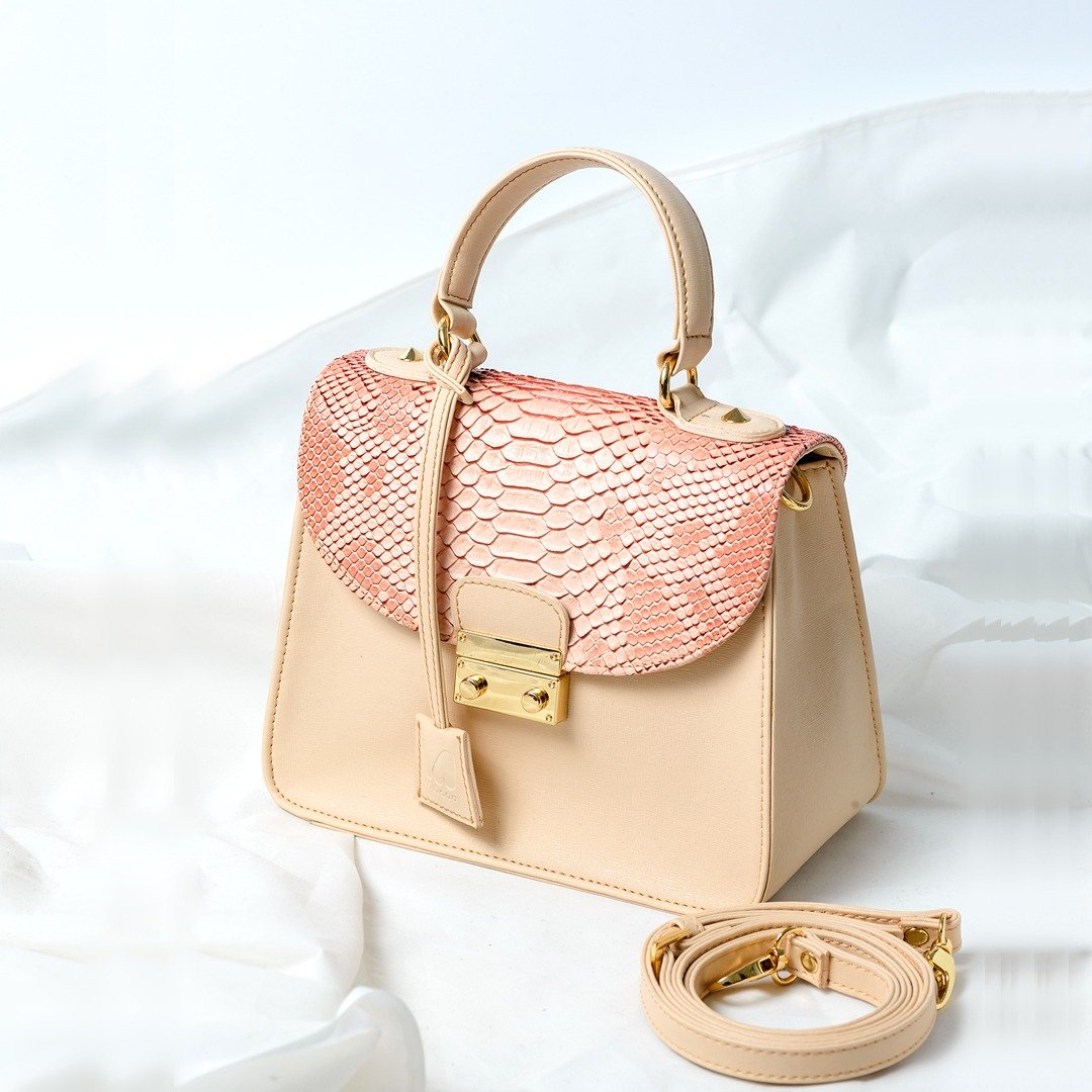 Cross Body Handbag - 手提包/手提袋 - 人造皮革 粉红色