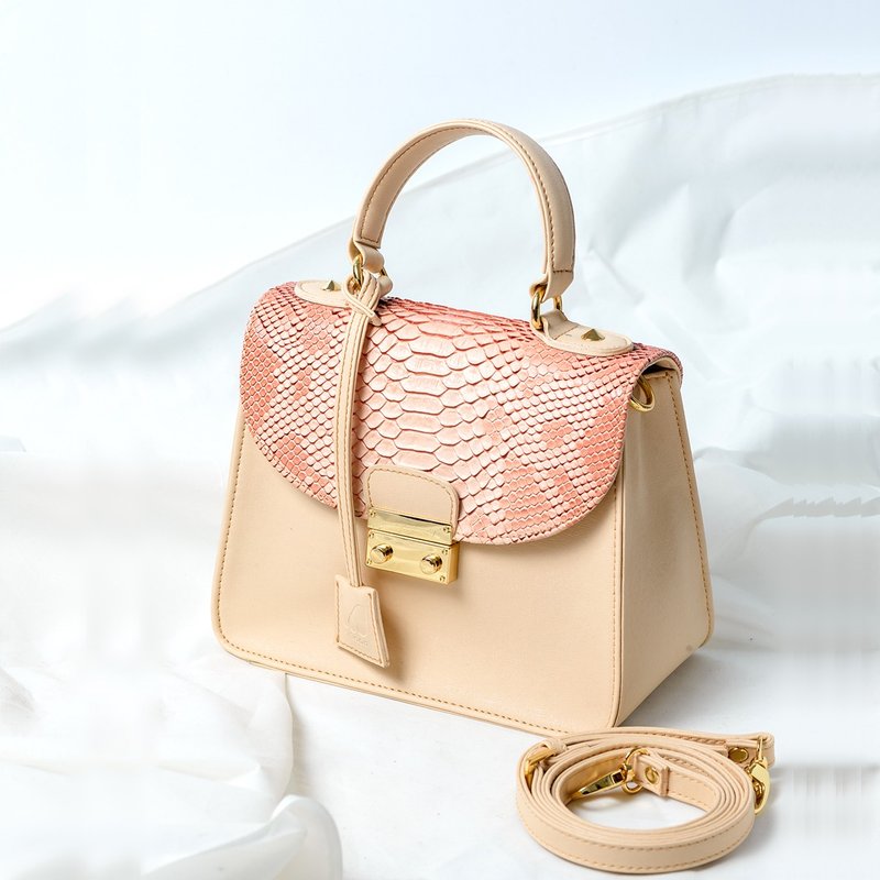 Cross Body Handbag - 手提包/手提袋 - 人造皮革 粉红色