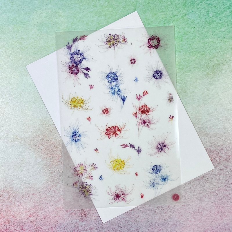 转印贴紙 彼岸花 - 贴纸 - 纸 多色