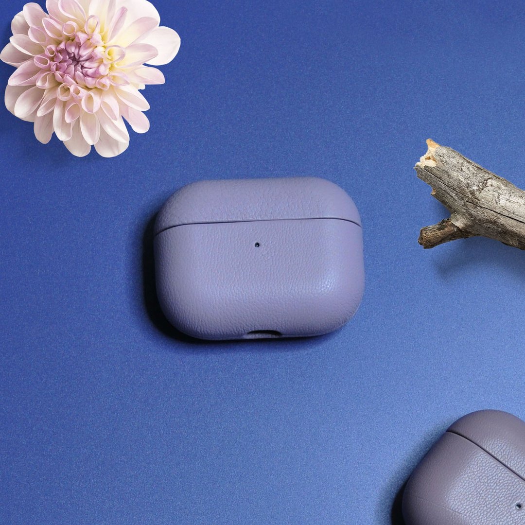 AirPods 4/3/Pro/Pro2 真皮 耳机保护套 配色 薰衣草 定制刻字 - 耳机 - 真皮 紫色