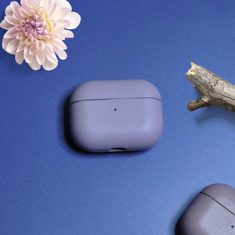 AirPods 4/3/Pro/Pro2 真皮 耳机保护套 配色 薰衣草 定制刻字 - 耳机 - 真皮 紫色