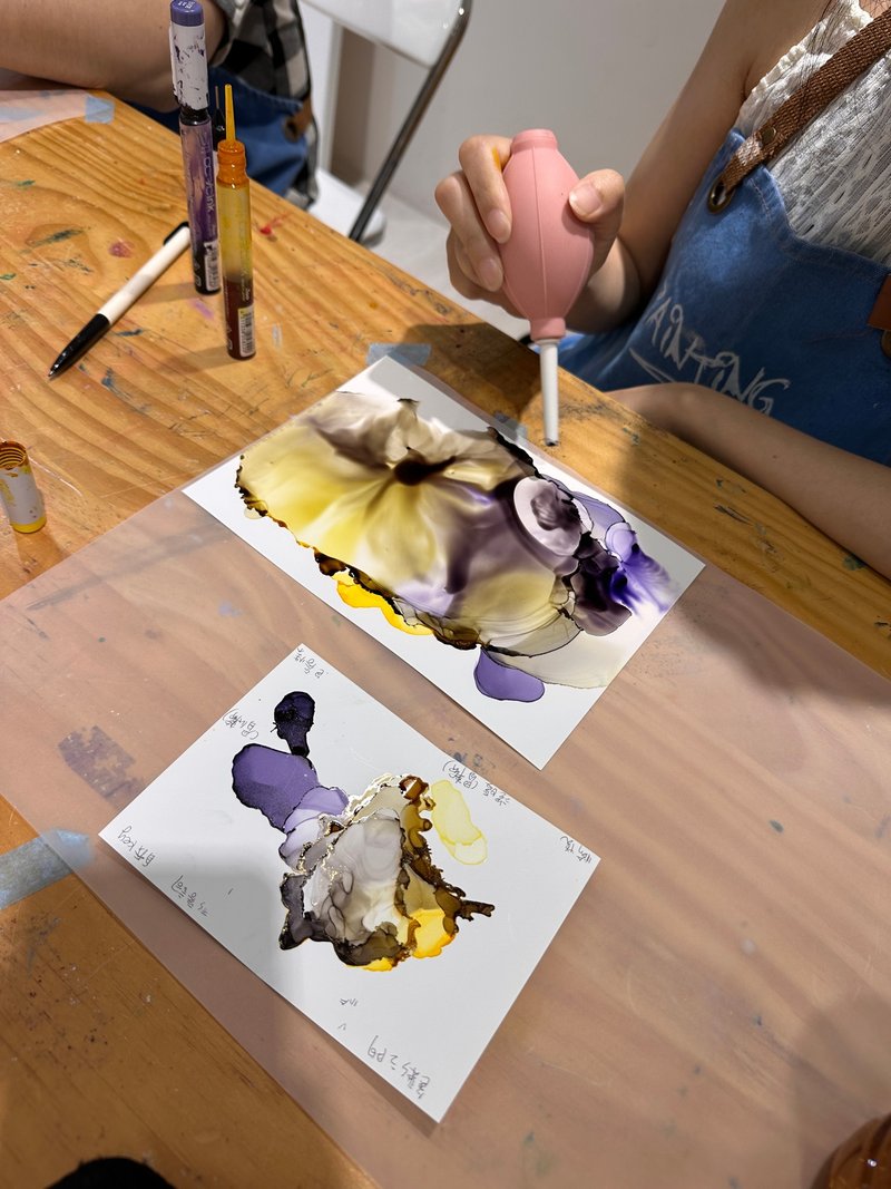 和高我对话・酒精墨水灵性创作课【一人成团】 - 插画/绘画/写字 - 纸 