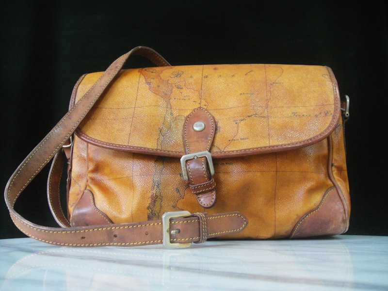 辉煌年代 OLD ERA _早期二手意大利制地图肩背包 - 侧背包/斜挎包 - 其他材质 