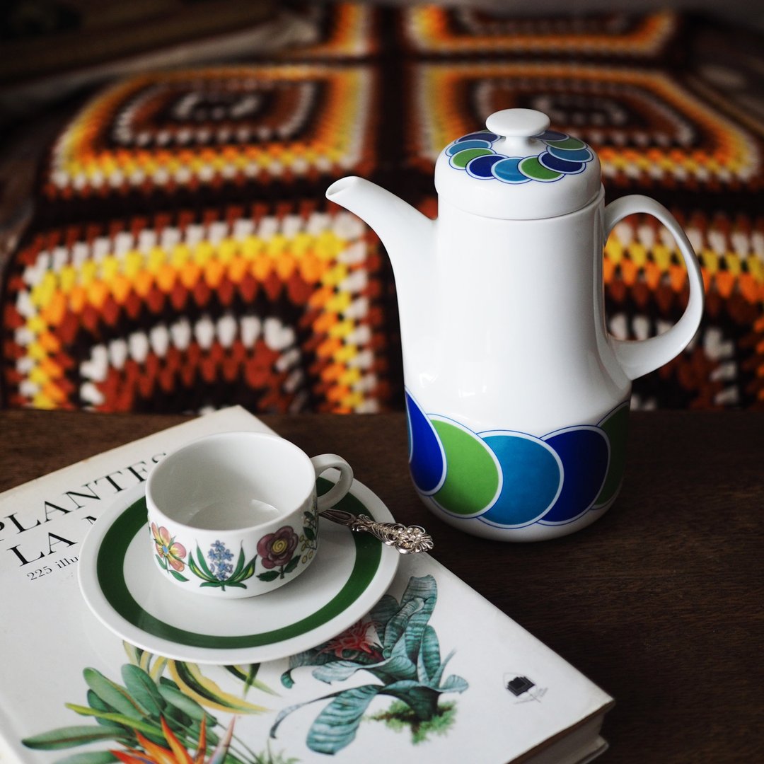 1970 年德国 复古 白瓷茶壶 - 茶具/茶杯 - 陶 白色