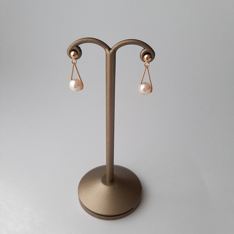 K18 设计款耳环 珍珠耳环  Akoya珍珠 珍珠耳饰 日本珍珠 pearl earrings 珍珠耳环 珍珠耳环 진주귀걸이 - 耳环/耳夹 - 珍珠 