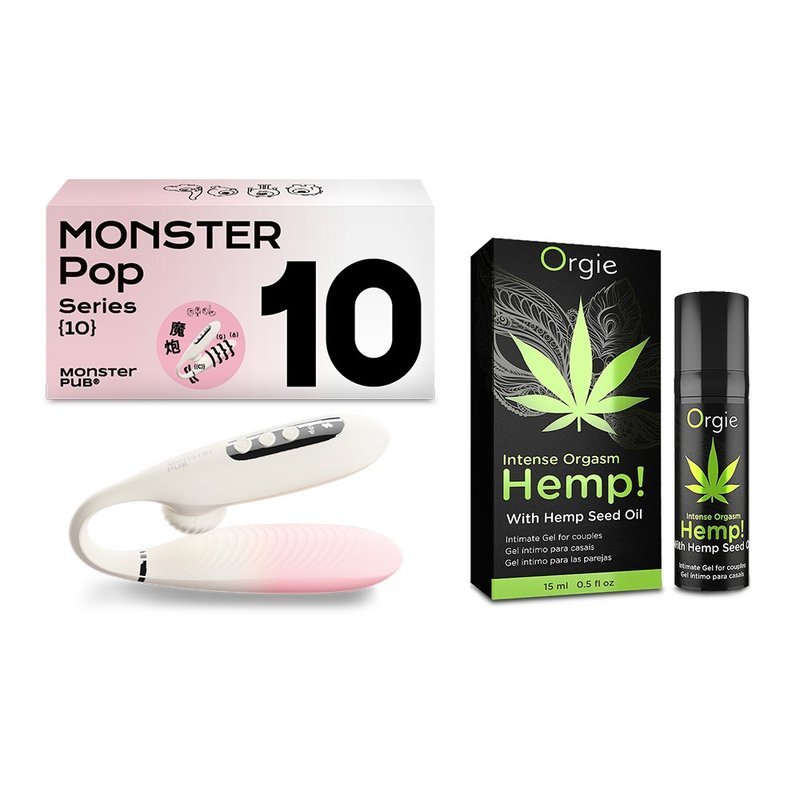 SISTALK 小怪兽魔炮+Orgie大麻籽油快感增强液15ml - 情趣用品 - 其他材质 