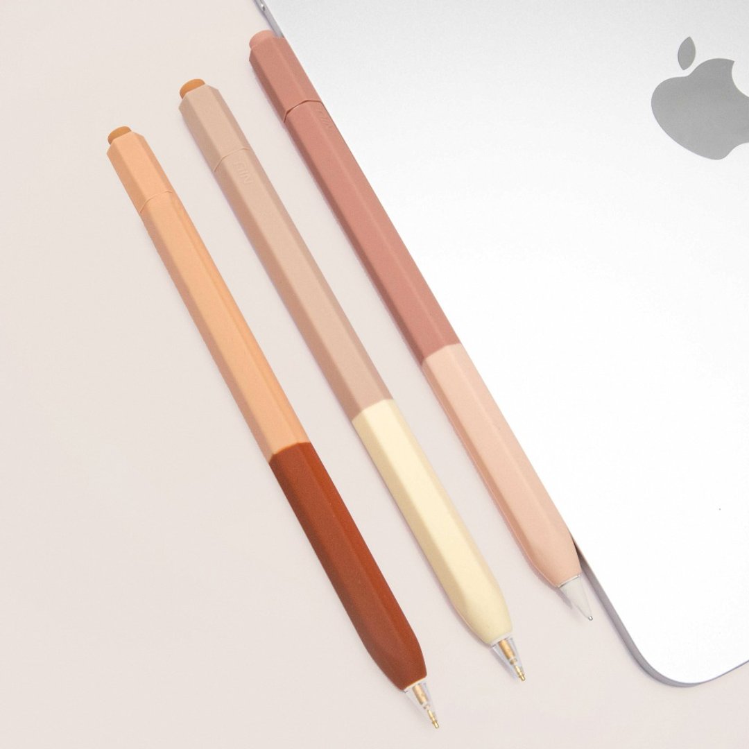 Apple Pencil 2代/Pro 原子笔造型保护套 -焦糖奶茶系列 - 数码小物 - 硅胶 卡其色