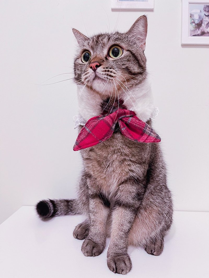 圣诞Party系列-时尚名媛围巾 - 衣/帽 - 棉．麻 红色