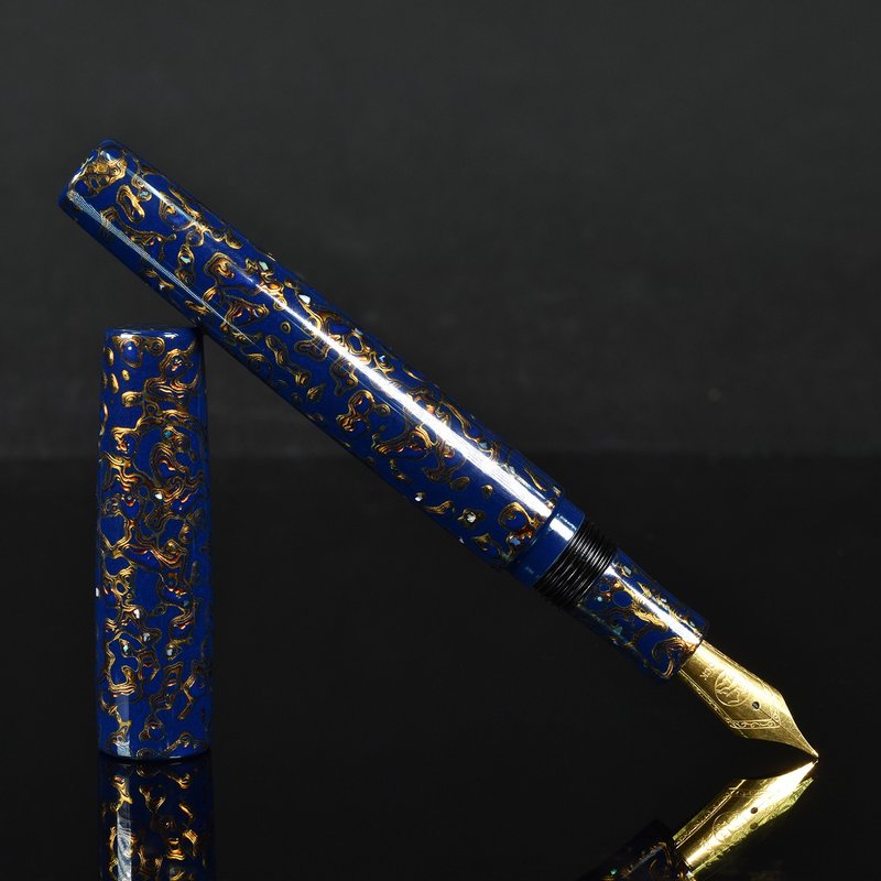 CYPRESS  【变涂-缠绕蓝金】古典工艺设计款钢笔 - 钢笔 - 其他材质 