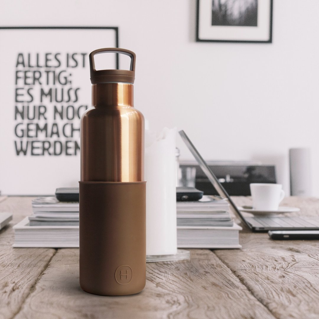 美国HYDY时尚保温水瓶, CinCin Deco系列-摩卡-古铜金 - 590ml - 水瓶/水壶 - 其他金属 多色
