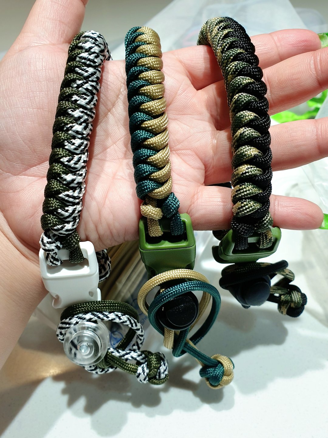 Faith Handmade | 伞绳杯套 迷彩 军绿 伞绳 编织 环保杯套 手工 - 挂绳/吊绳 - 其他材质 
